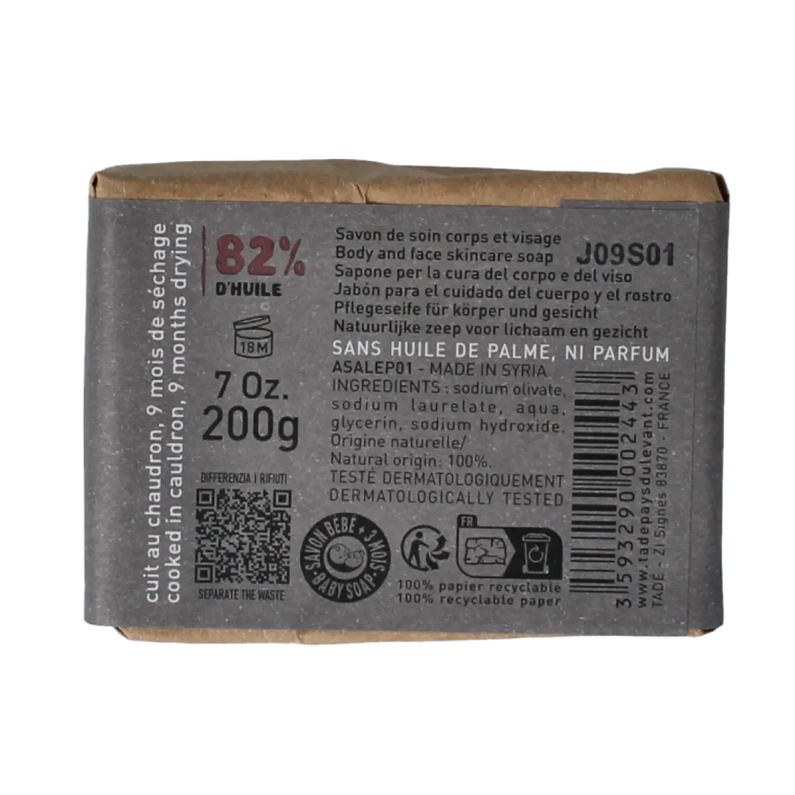 Aleppo Soap Co Zeep 20% laurier