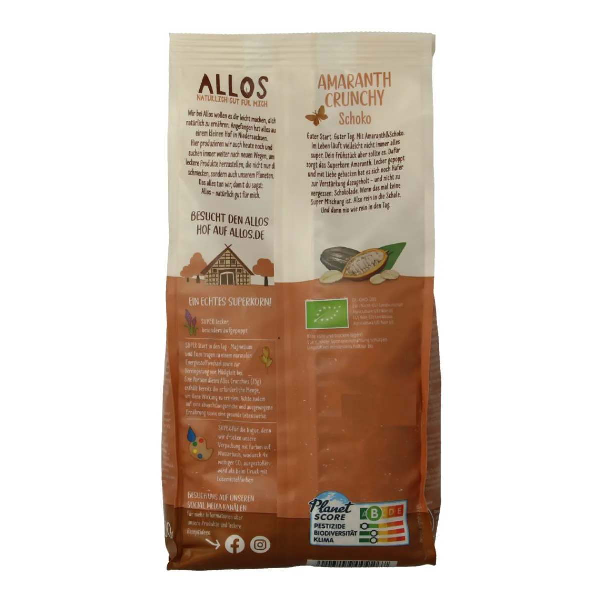 Clearance Allos Crunchy amarant chocolade bio