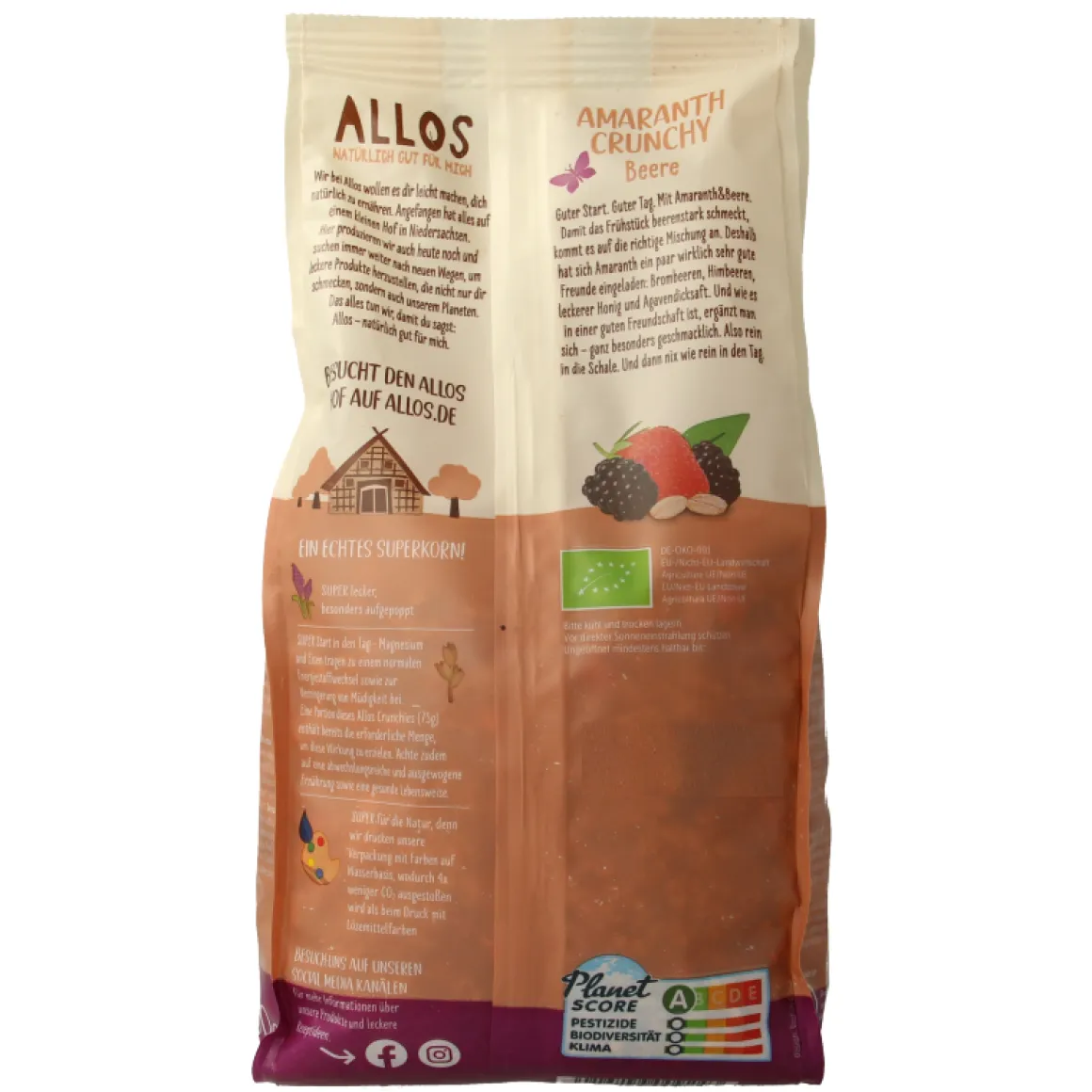 Allos Crunchy amarant rode vruchten bio