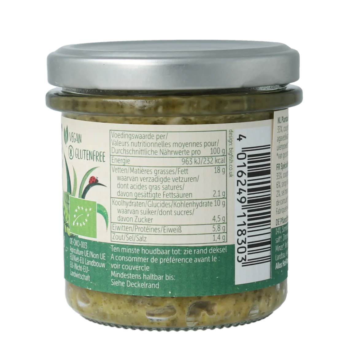 Allos Farm vegetables doperwten & basilicum bio