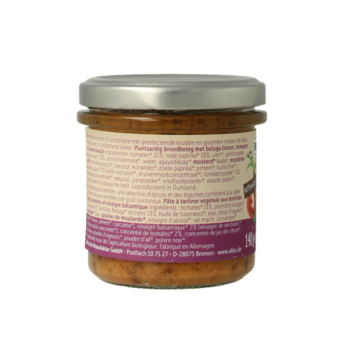 Allos Linzenspread beluga balsamico bio