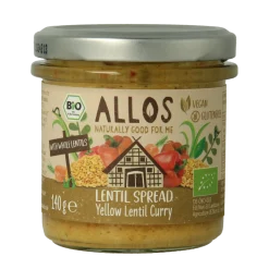 Allos Linzenspread gele curry bio
