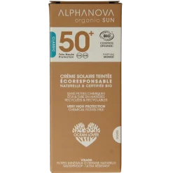 Alphanova Sun Sun bio tinted sunscreen cream golden SPF50+