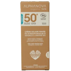 Alphanova Sun Sun bio tinted sunscreen cream golden SPF50+