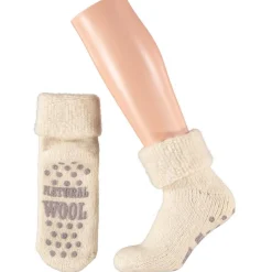 Best Apollo Slofsok anti slip unisex grijs/beige maat 35-38