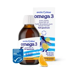 Arctic Blue Omega 3 pure visolie met vitamine D kids