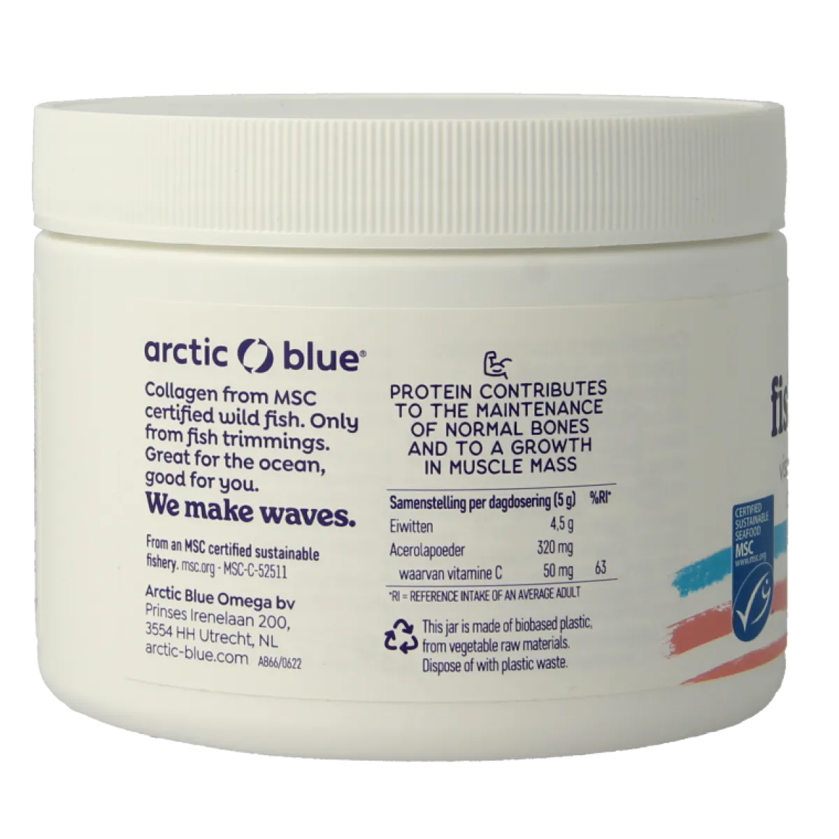 Discount Arctic Blue Viscollageen poeder MSC aardbei