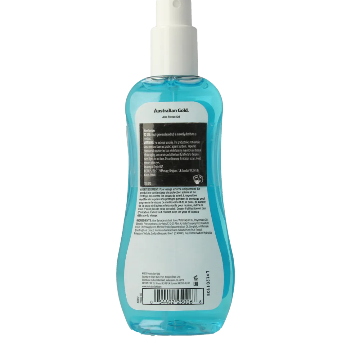 Australian Gold Aloe freeze spray gel