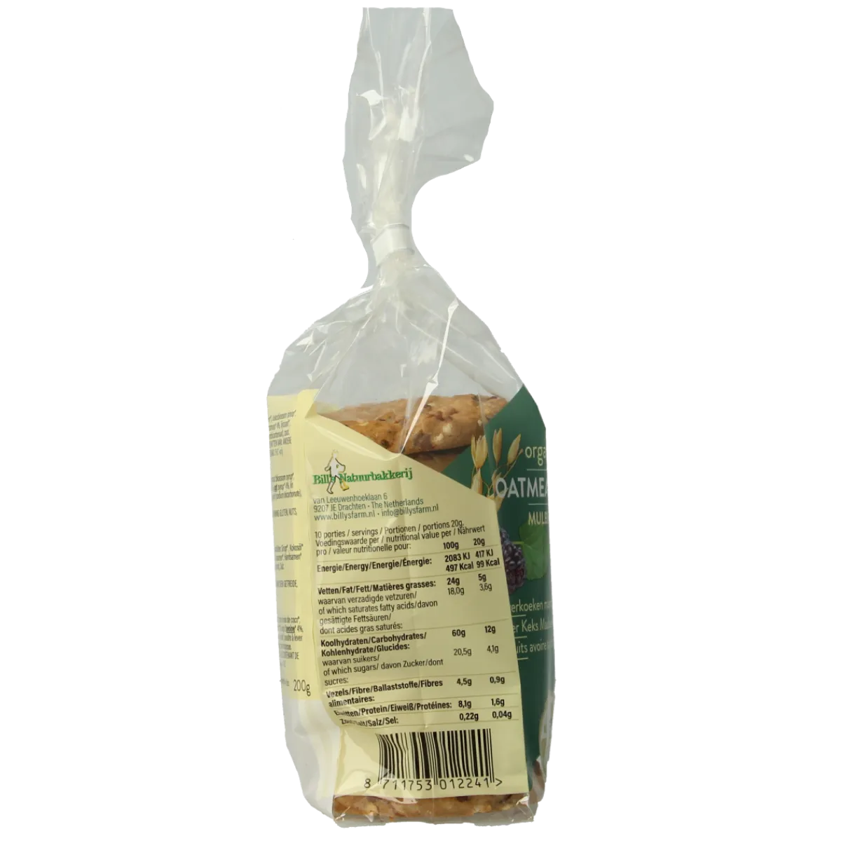Sale Billy's Farm Haverkoekjes met moerbei en hennep bio