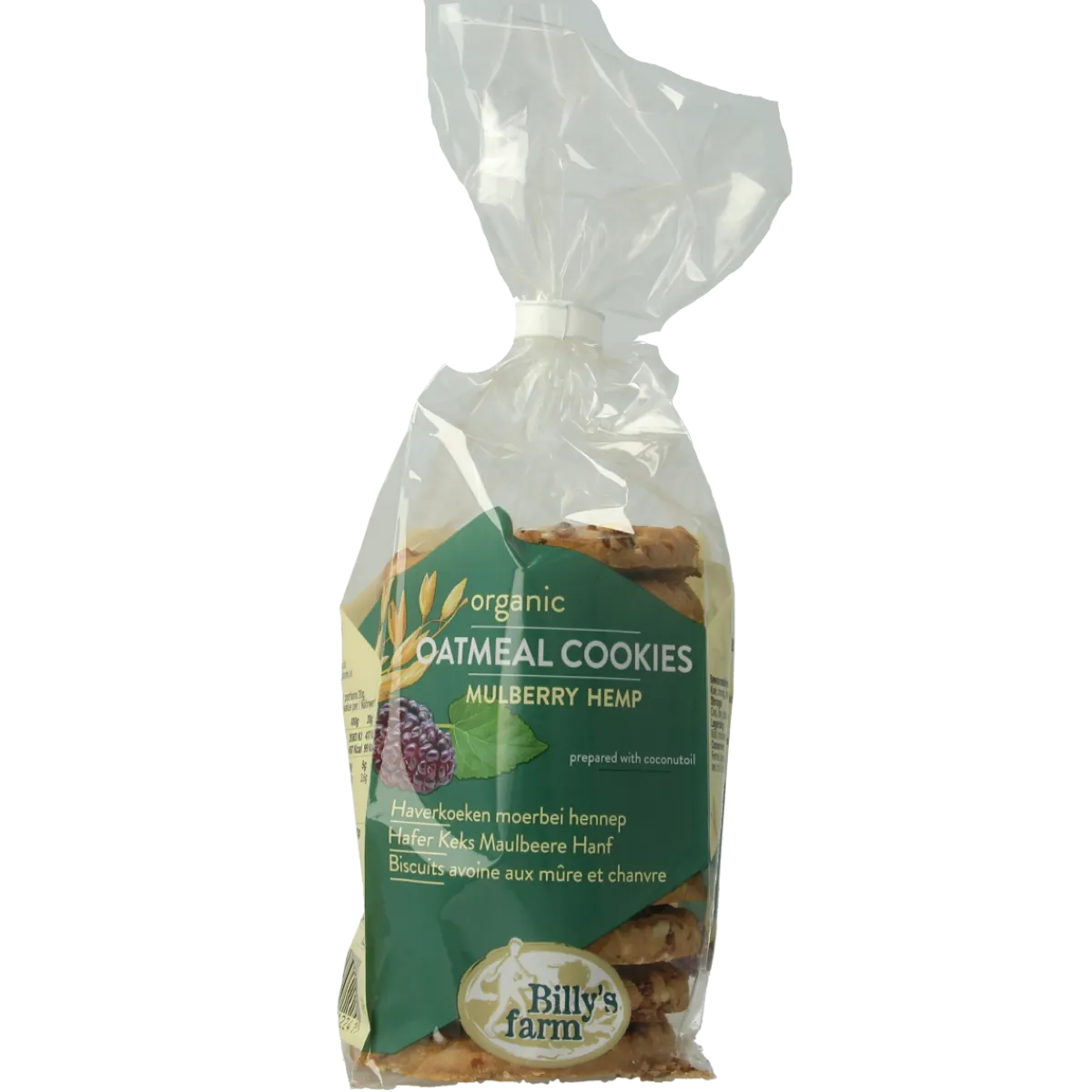 Sale Billy's Farm Haverkoekjes met moerbei en hennep bio