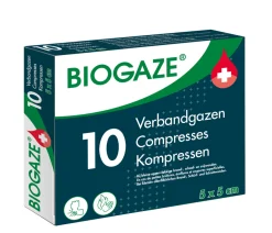 Hot Biogaze Verbandgazen/Kompressen 5 x 5cm