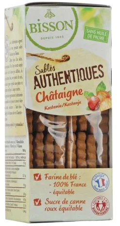 Bisson Authentieke zandkoekjes met kastanje bio