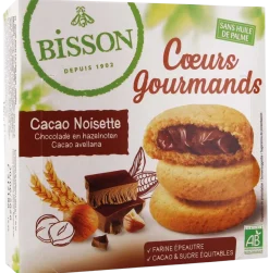 Bisson Gevulde koekjes hazelnoot choco bio