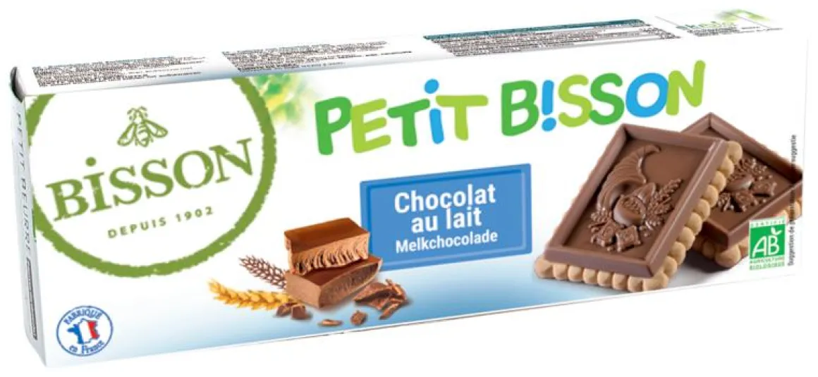 Bisson Petit theebiscuit melkchocolade bio