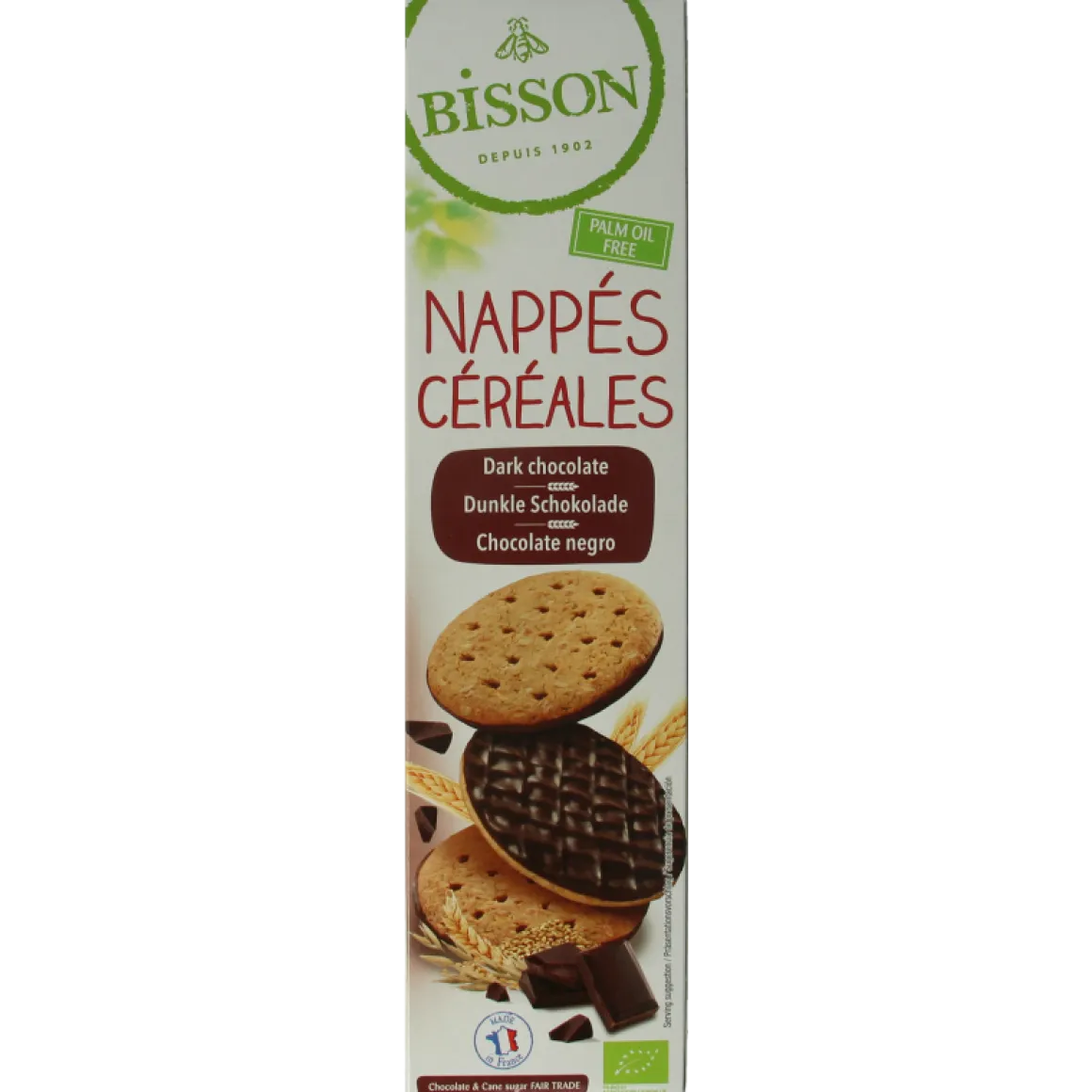 Bisson Pure chocolade frosted granenkoekjes bio