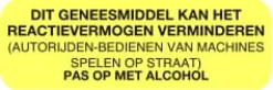 Blockland Strooketiket reactievermogen geel 30 x 10mm