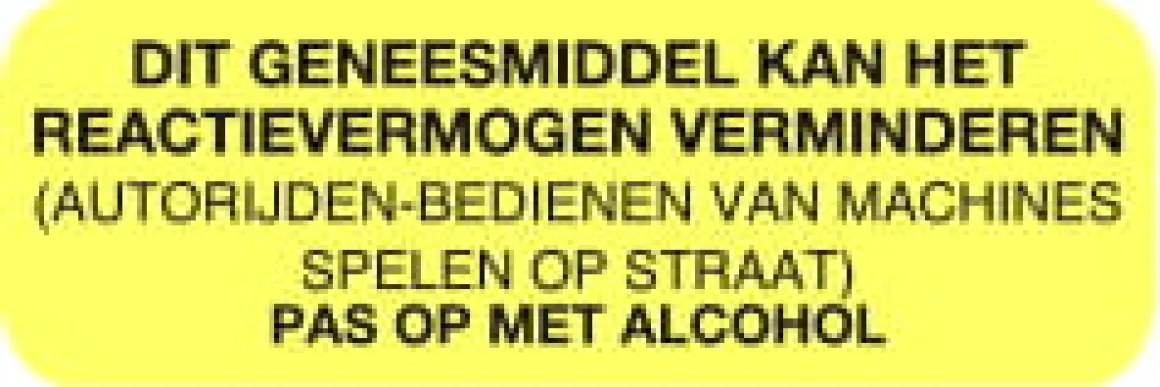 Blockland Strooketiket reactievermogen geel 30 x 10mm