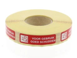 Blockland Strooketiket voor gebruik schudden 44 x 11mm