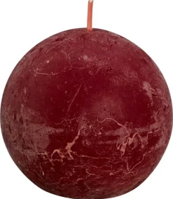 Clearance Bolsius Rustiek bolkaars shine 76 velvet red