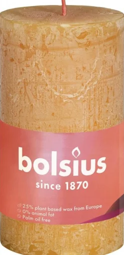 Bolsius Rustiekkaars shine 100/50 honeycomb yellow