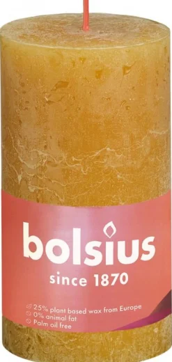 Clearance Bolsius Rustiekkaars shine 130/68 130/68 honeycomb yellow