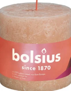 Bolsius Rustiekkaars shine 100/100 misty pink