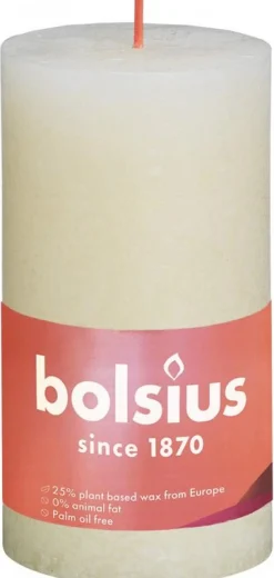 Bolsius Rustiekkaars shine 130/68 130/68 soft pearl