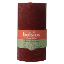 Bolsius Rustiekkaars shine 130/68 velvet red