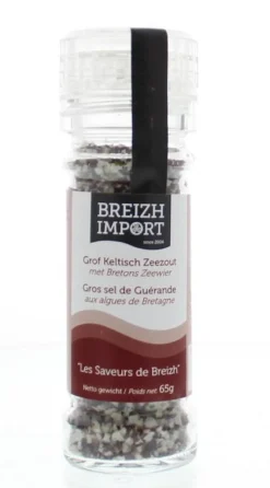 Breizh Import Grof keltisch zeezout zeewier gedroogd strooimolen