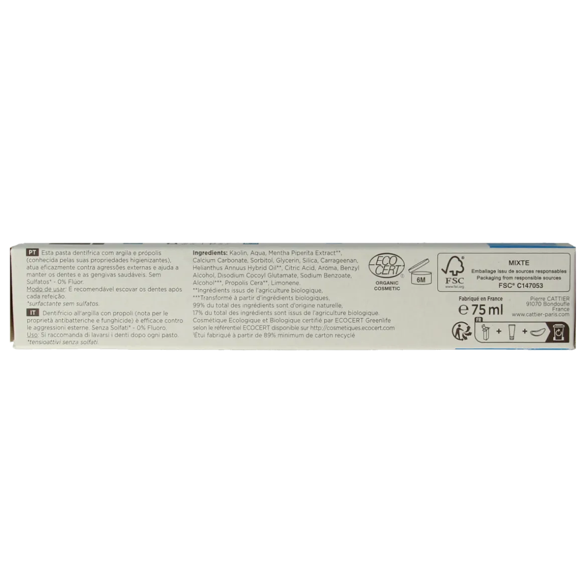 Cattier Tandpasta propolis