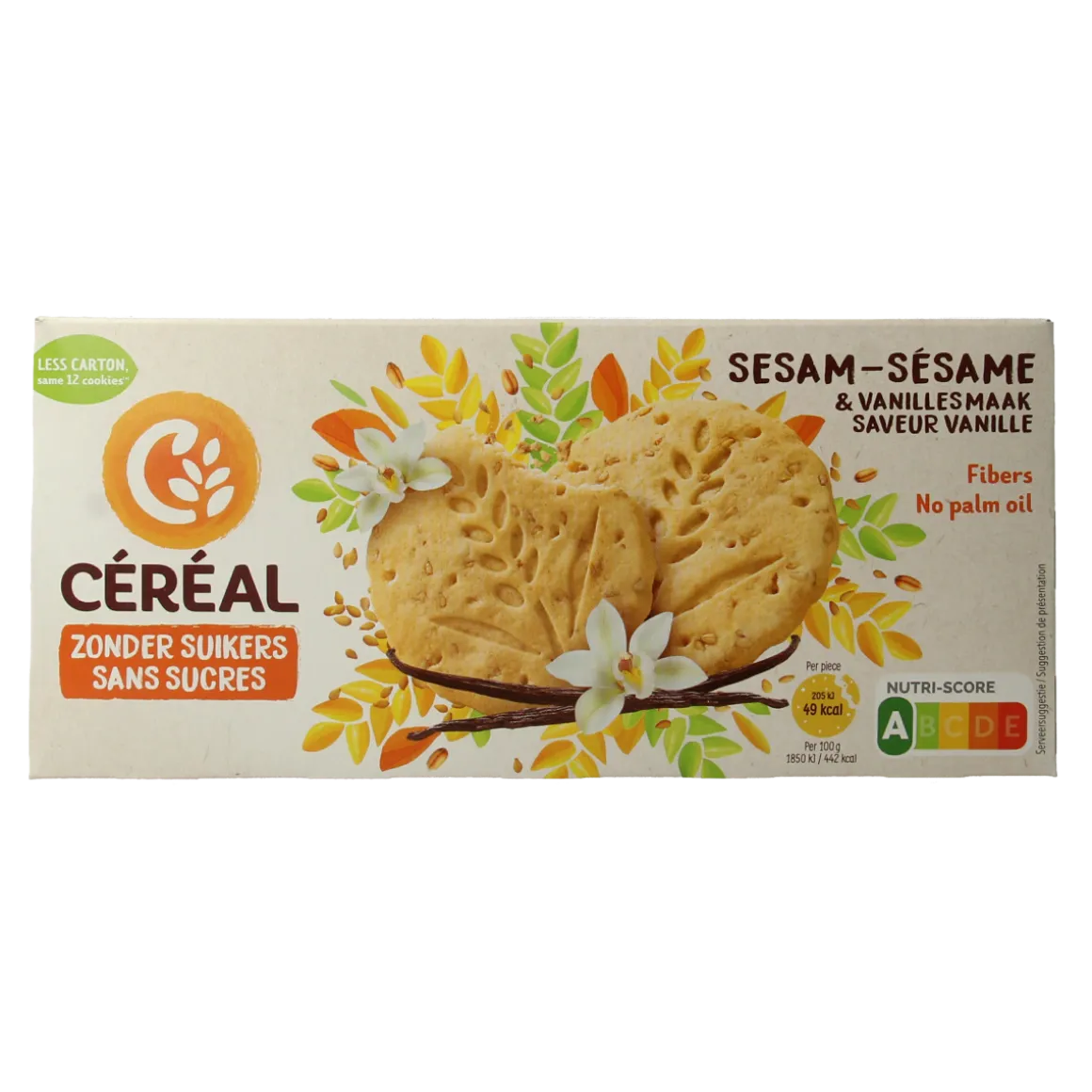 Cereal Sesam vanille koek