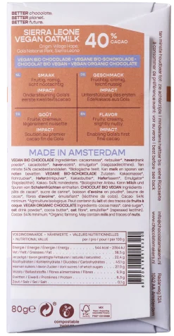 Chocolatemakers Little bee eather 40% vegan bio