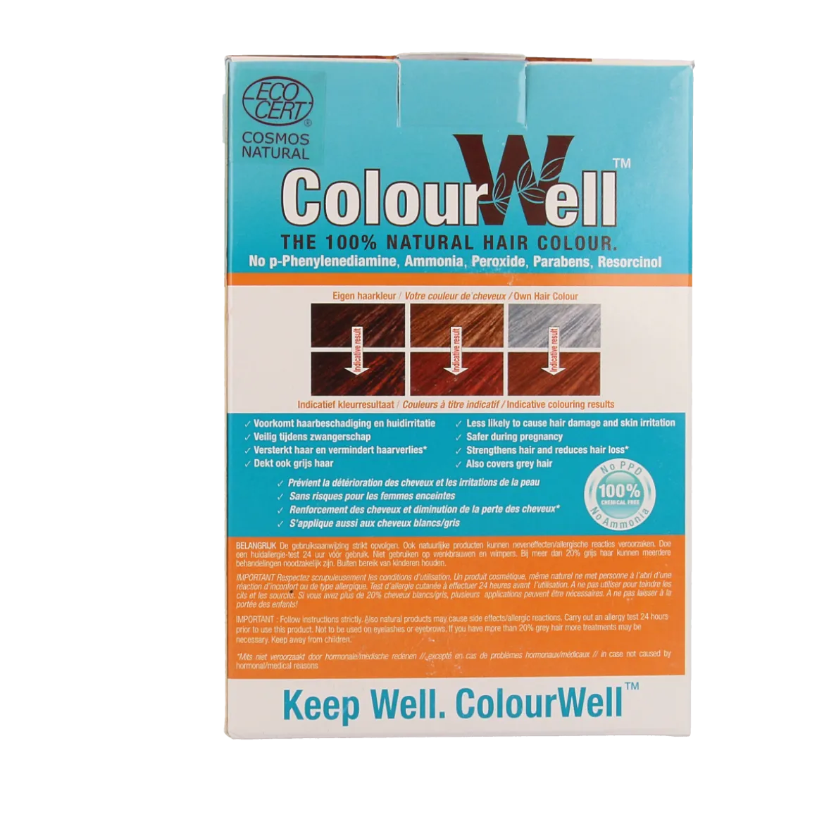 Colourwell 100% Natuurlijke haarkleur koper rood