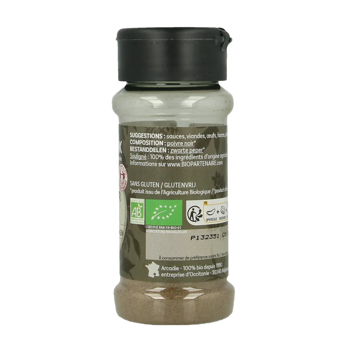 Cook Zwarte peper gemalen bio