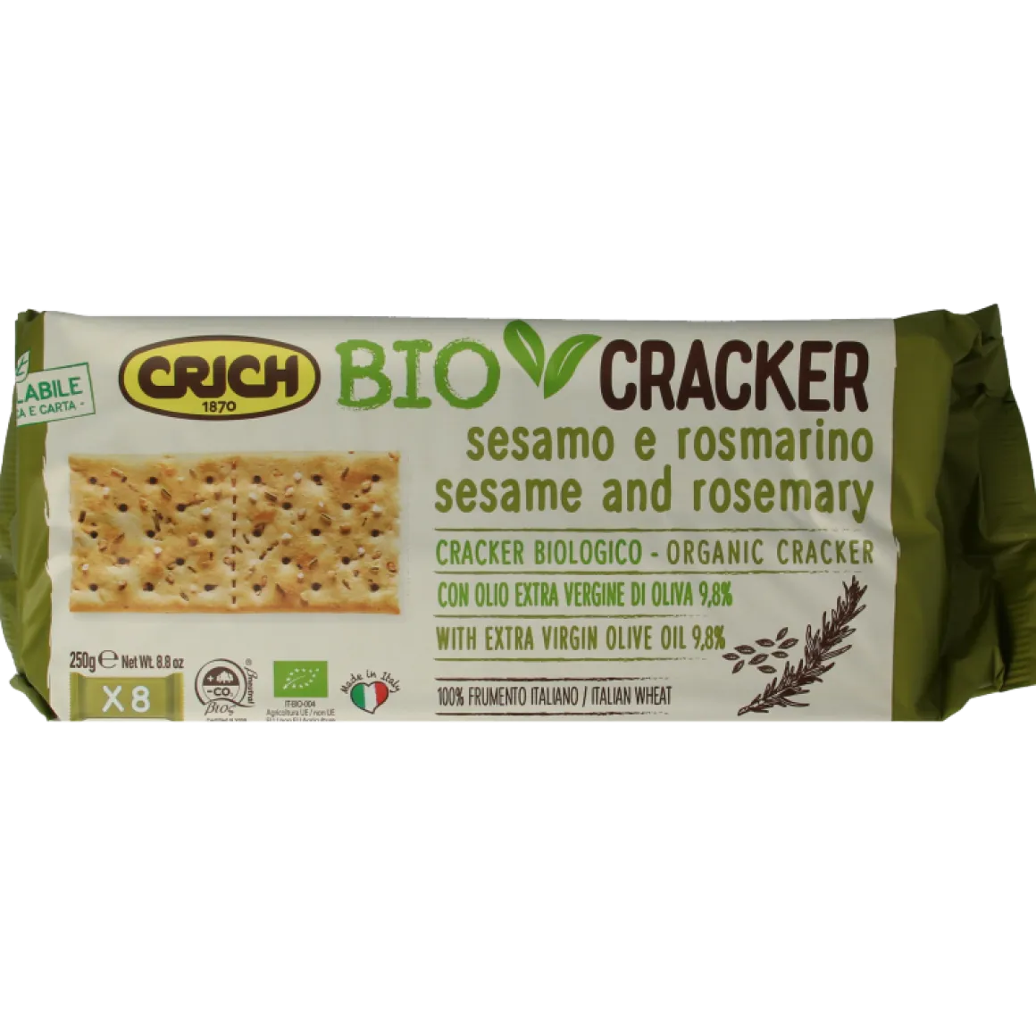 Crich Crackers sesam rozemarijn bio