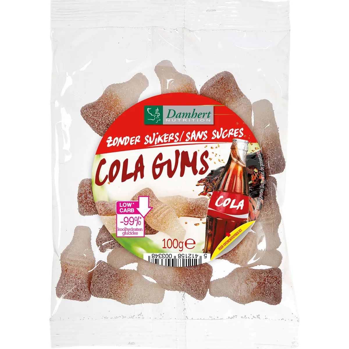 Damhert Colaflesjes zonder suikers