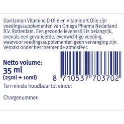 Davitamon Baby vitamine D & K 25mcg
