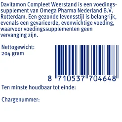 Davitamon Compleet weerstand