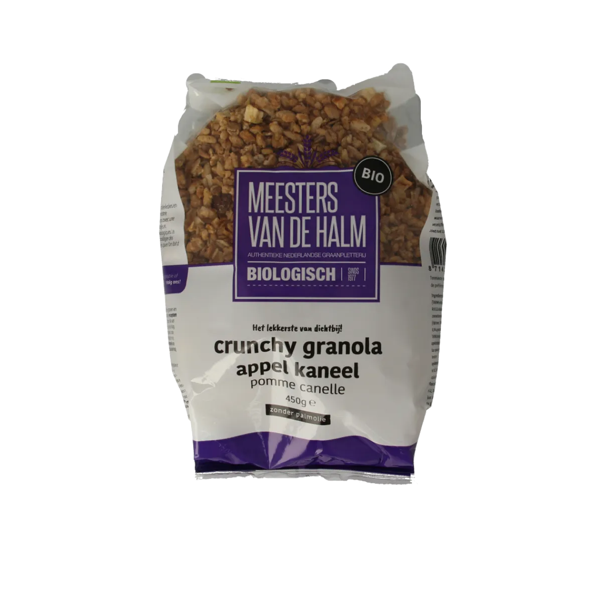 De Halm Crunchy granola appel/kaneel bio