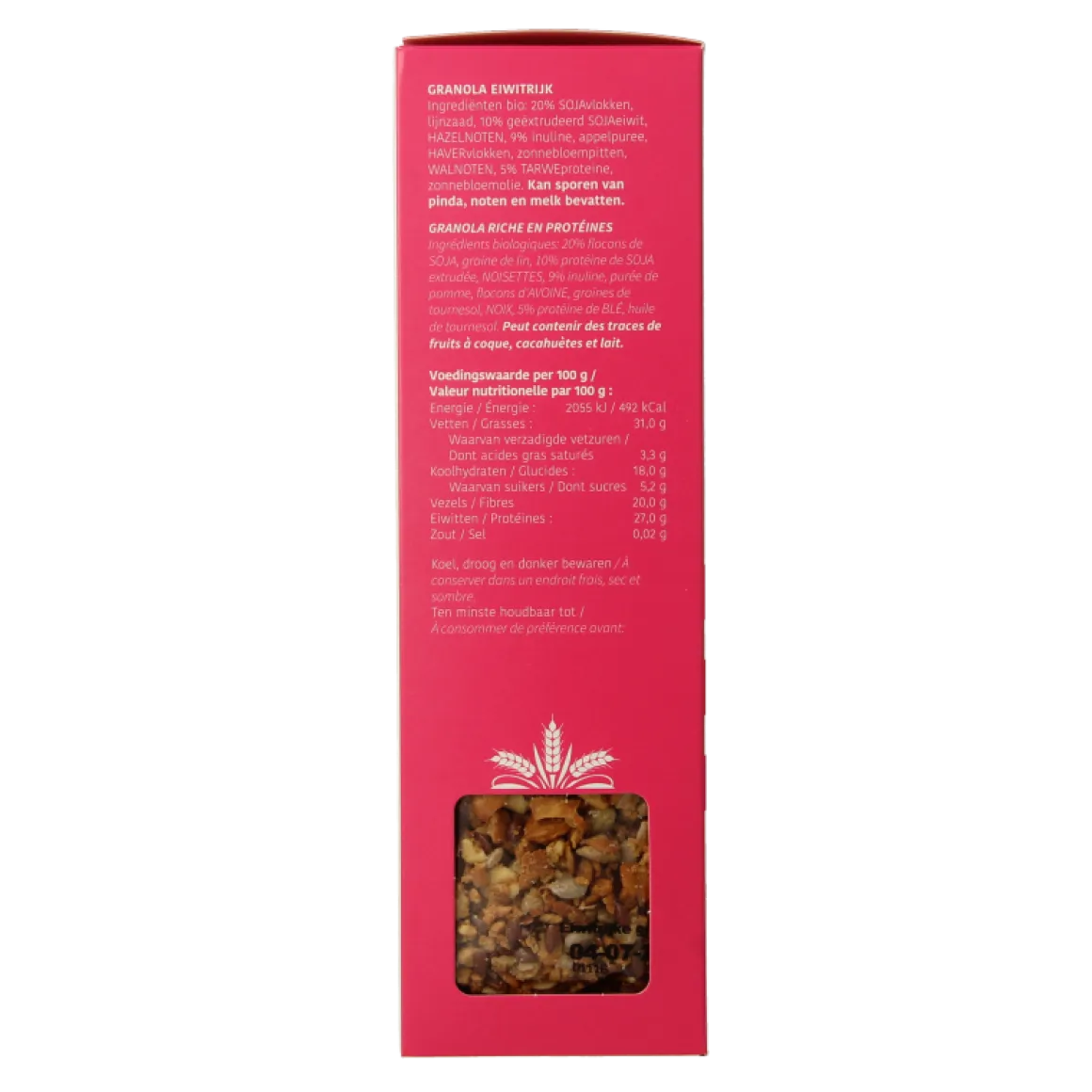 De Halm Granola eiwitrijk bio