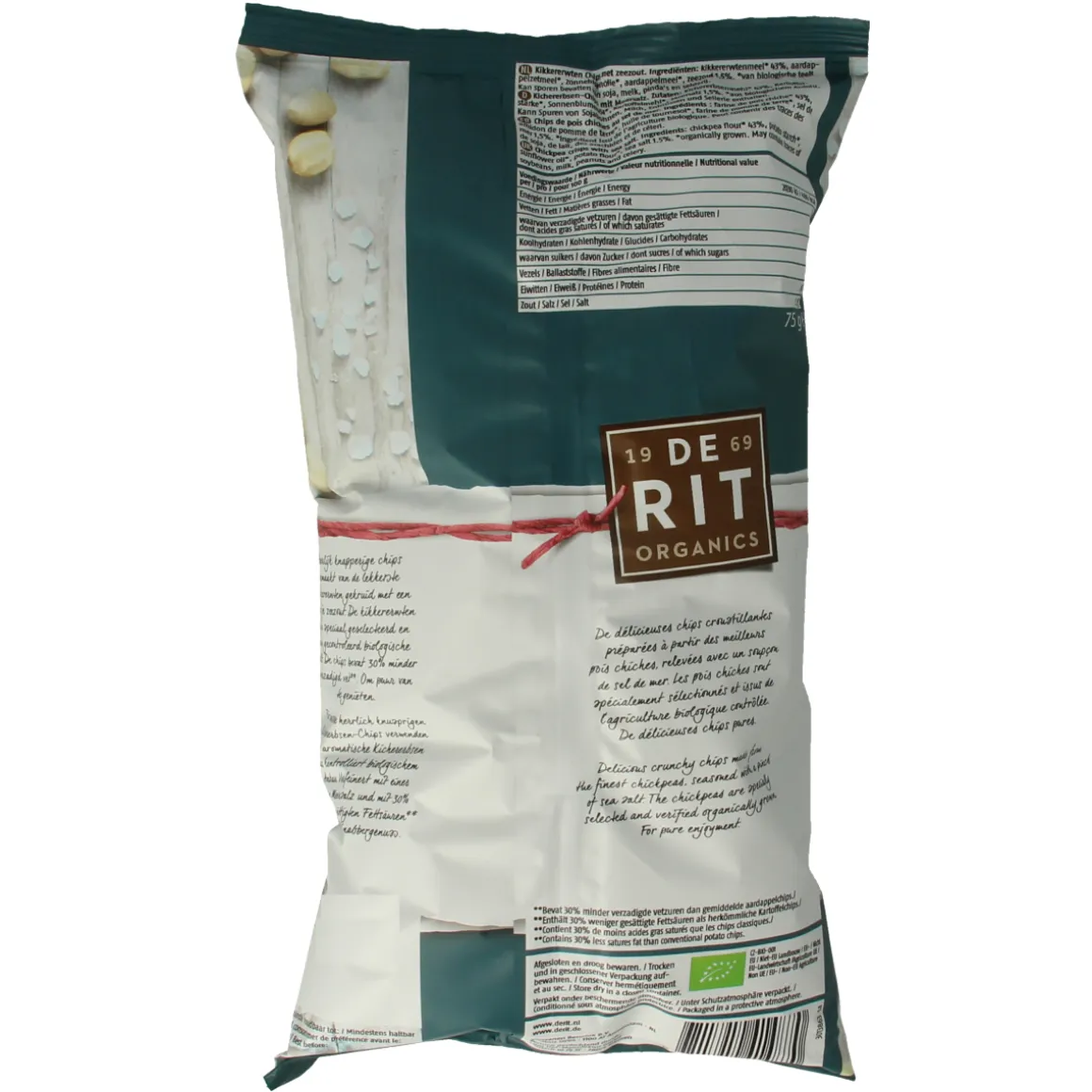 De Rit Kikkererwtenchips zeezout bio
