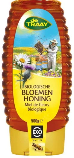 de Traay Bloemenhoning vloeibaar knijpfles bio