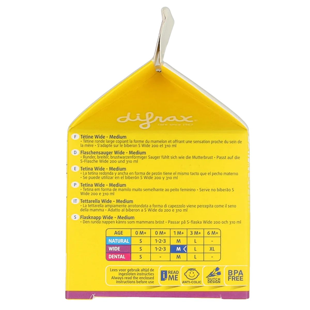 Discount Difrax Flesspeen soft breed medium