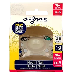Difrax Fopspeen dental 0-6 maanden glow in the dark