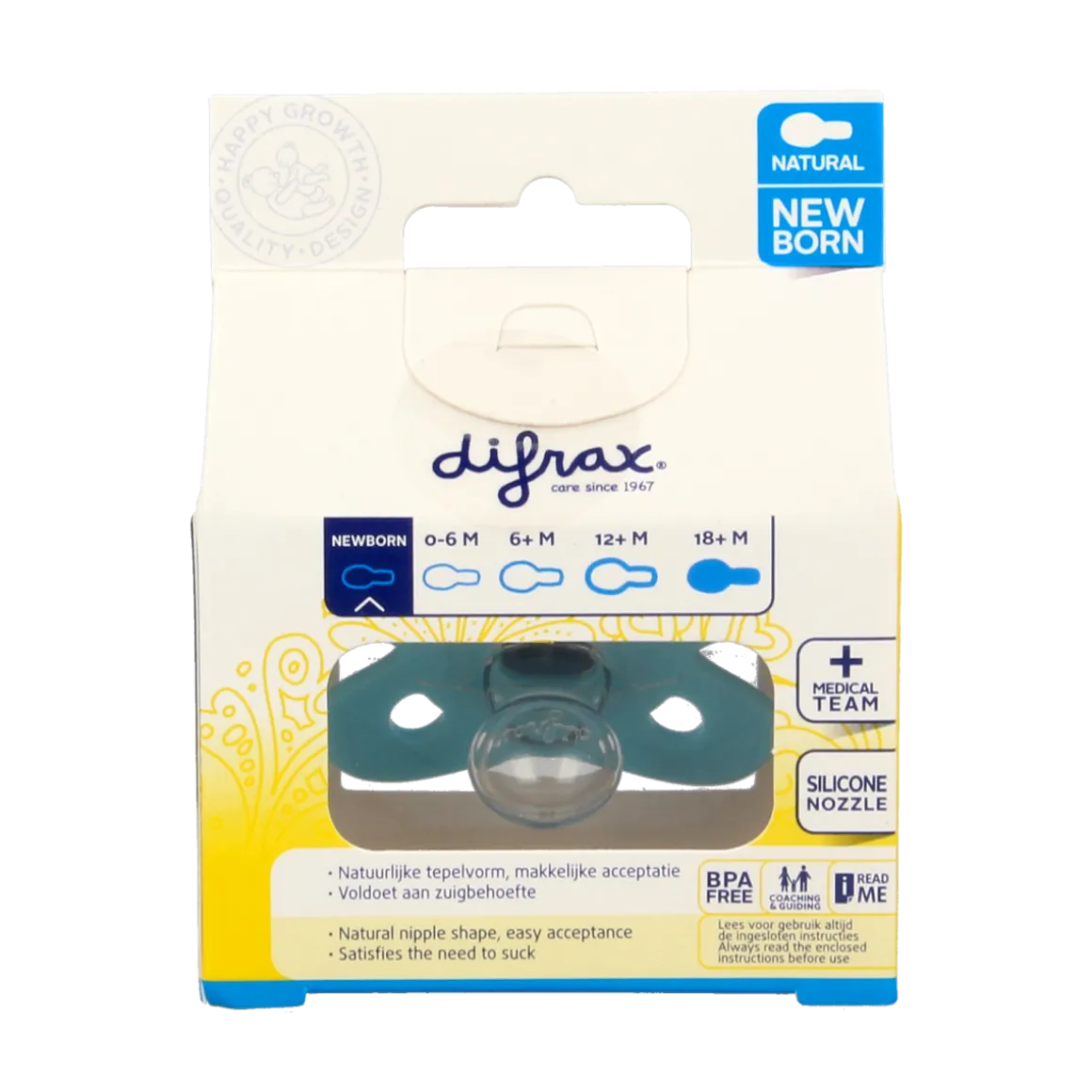 Difrax Fopspeen natural newborn