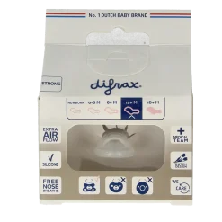 Difrax Fopspeen verstevigd dental 12+ maanden assorti