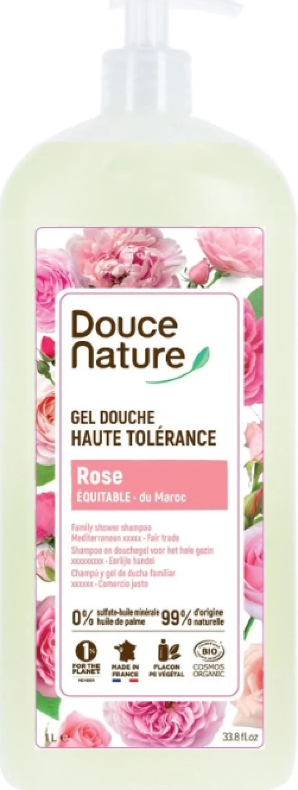 Douce Nature Douchegel hoge tolerantie roos uit Marokko bio