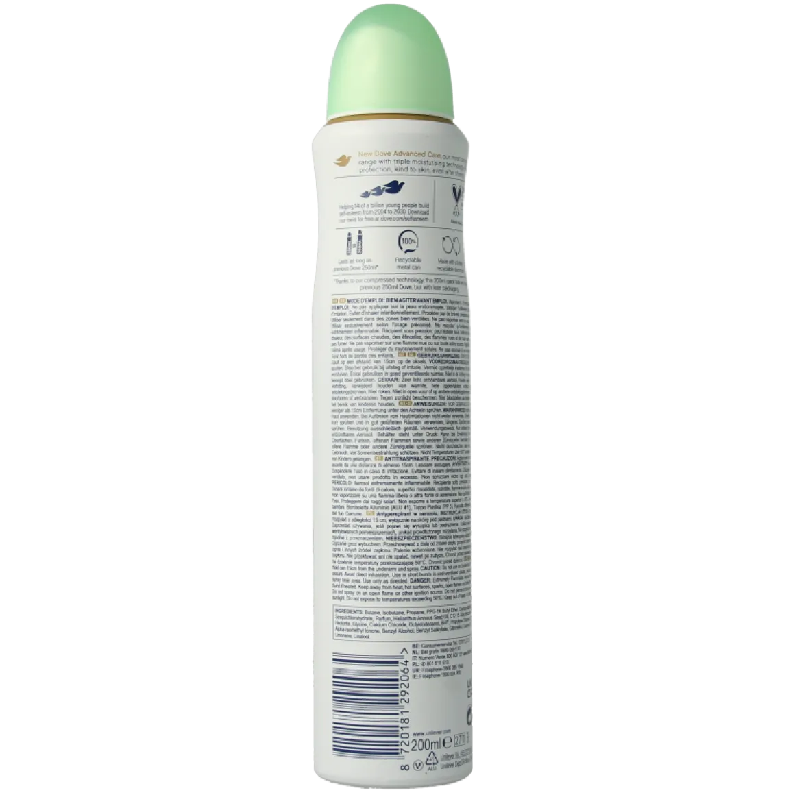 Dove Deodorant spray cucumber & green tea