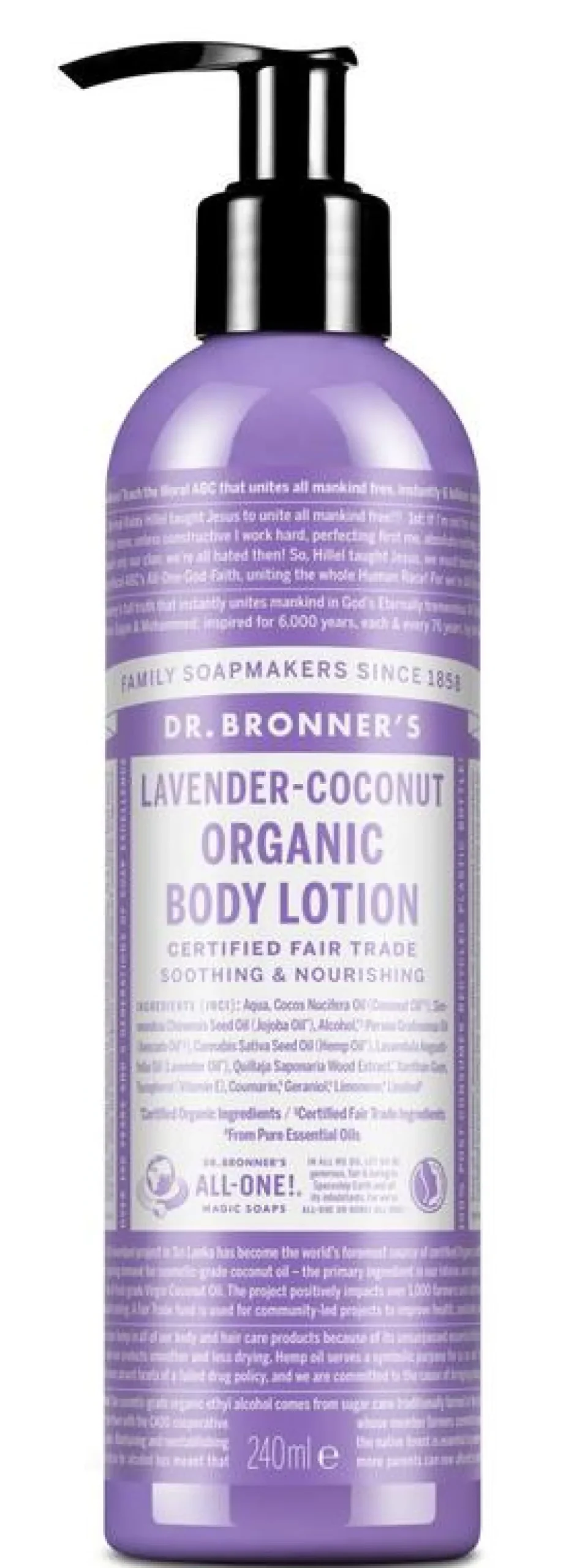 Dr Bronners Bodylotion lavendel/kokos