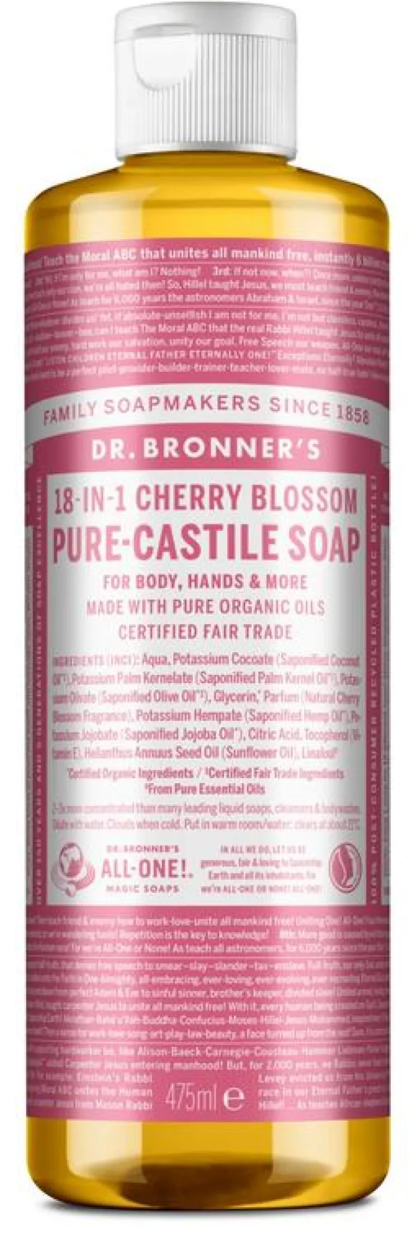 Dr Bronners Liquid soap cherry blossom